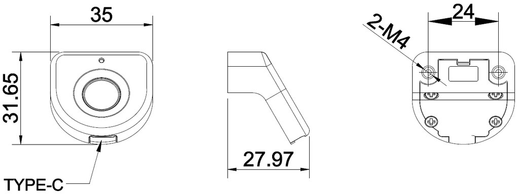 Zámok s čítačkou odtlačkov prstov F163, čierny