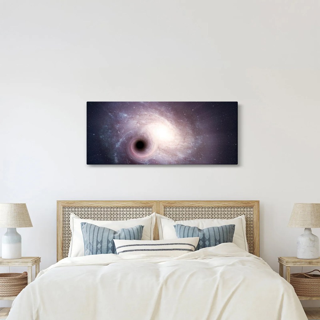 Obraz - Špirálna galaxia (120x50 cm)