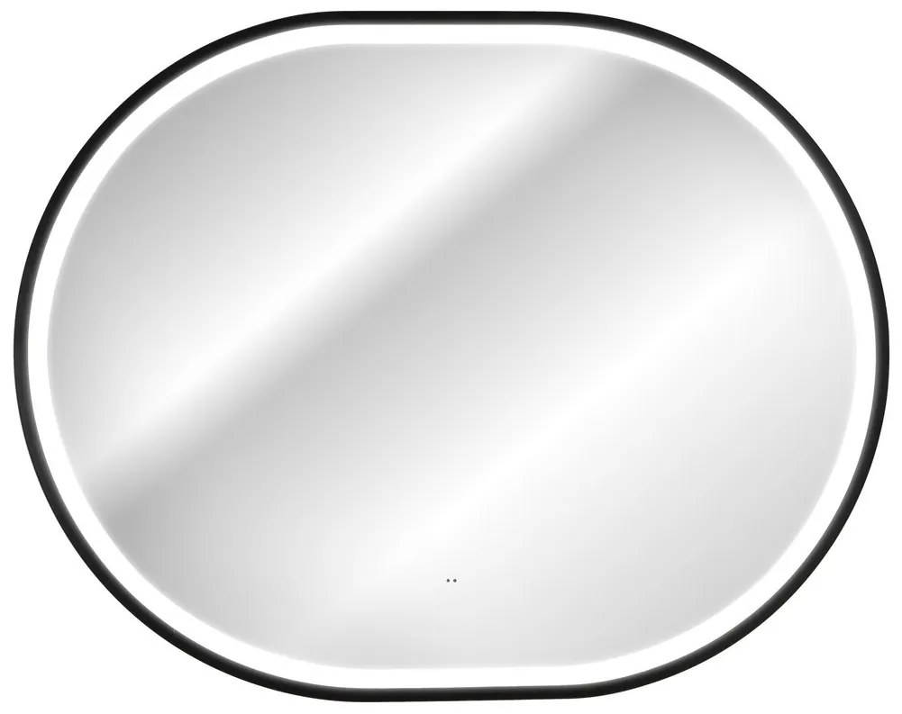 LED zrkadlo APOLLO 90x70 cm čierne