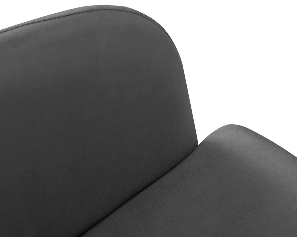 Tmavošedá Zamatová stolička Neo MICADONI HOME
