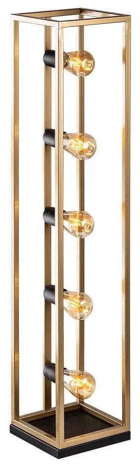 Stojacia lampa KAFES 5xE27/40W/230V zlatá