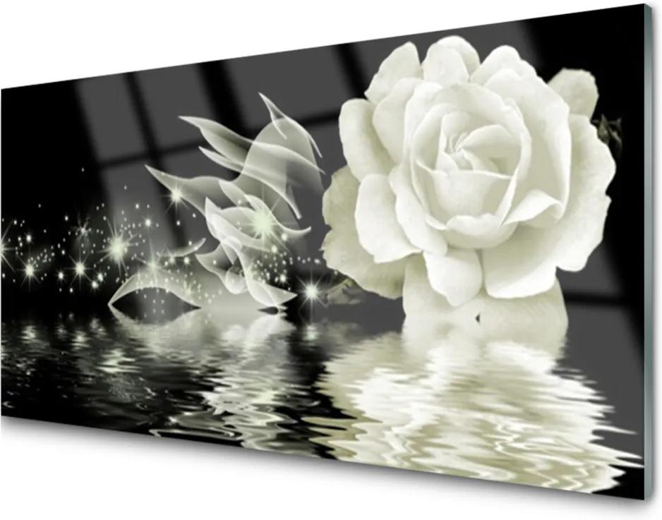 Akrylové obraz Skleněný růže květ