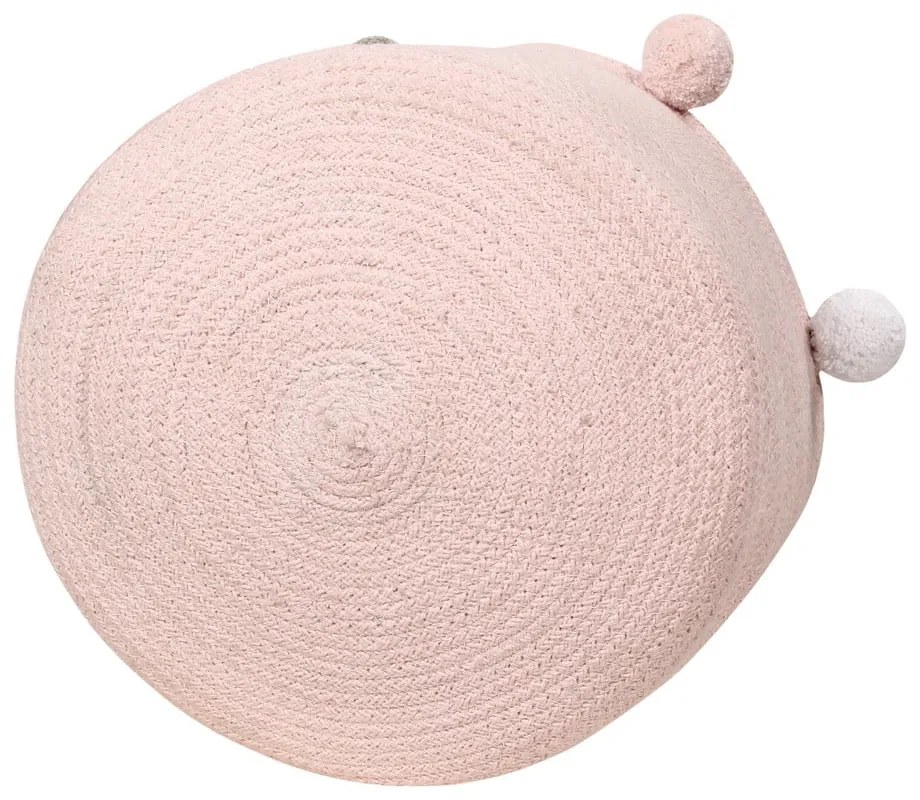 Svetloružový látkový detský kôš na hračky ø 30x30 cm Bubbly – Lorena Canals