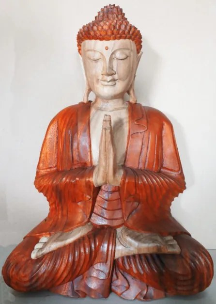 Ručne vyrezávaná socha Buddhu - Modliaci Buddha 60cm