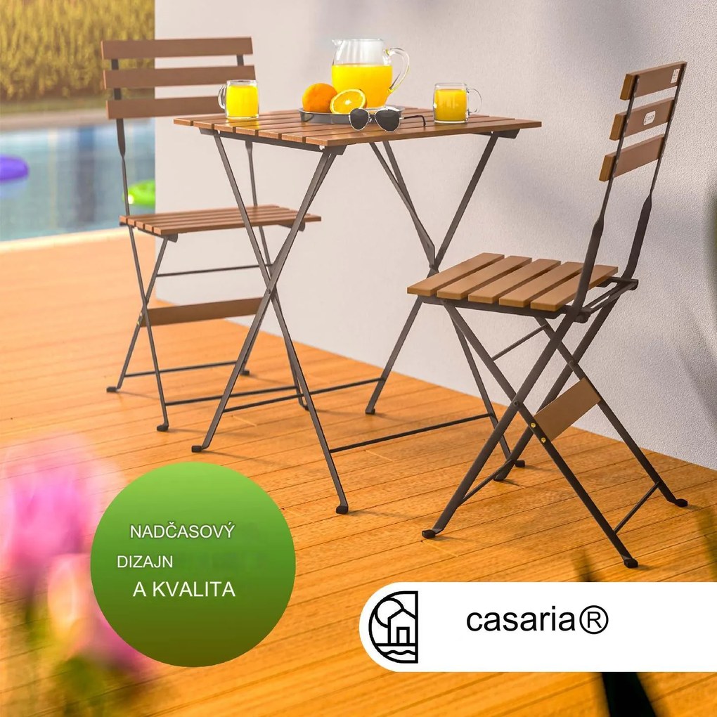 InternetovaZahrada Drevená balkónová súprava - agát/kov