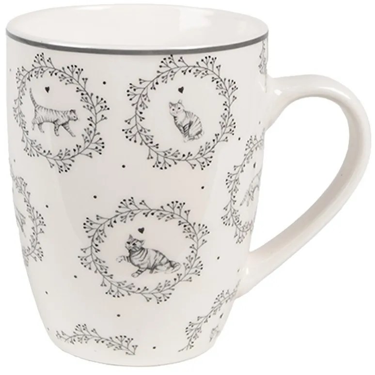 Porcelánový hrnček s mačičkami Lovely Grey Cats - 12 * 8 * 10 cm / 325 ml
