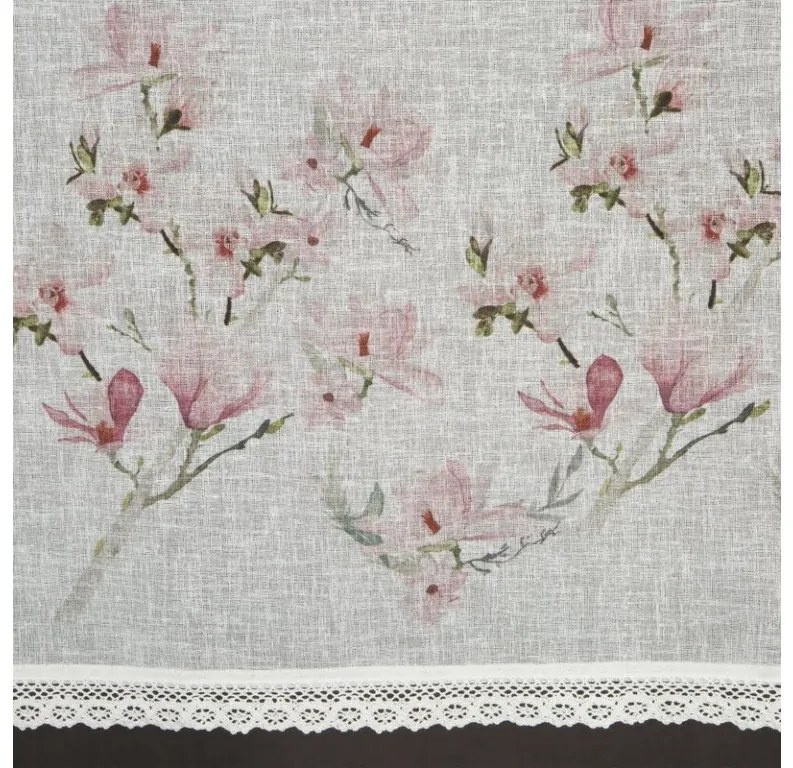 DECOREUM Záclona zdobená čipkou 150 cm x 60 cm biela 100 % polyester Rozmer varianty: 150 cm x 60 cm, Farba varianty: Biela 103168