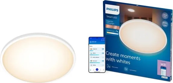 Philips-LED Stmievateľné stropné svietidlo SUPERSLIM LED/32W/230V 2700-6500K Wi-Fi