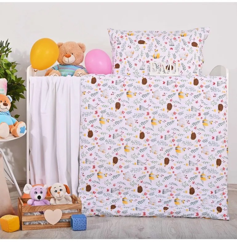 Obliečky detské Lesné Zvieratká EMI, Detský set 90x130 + 45x65