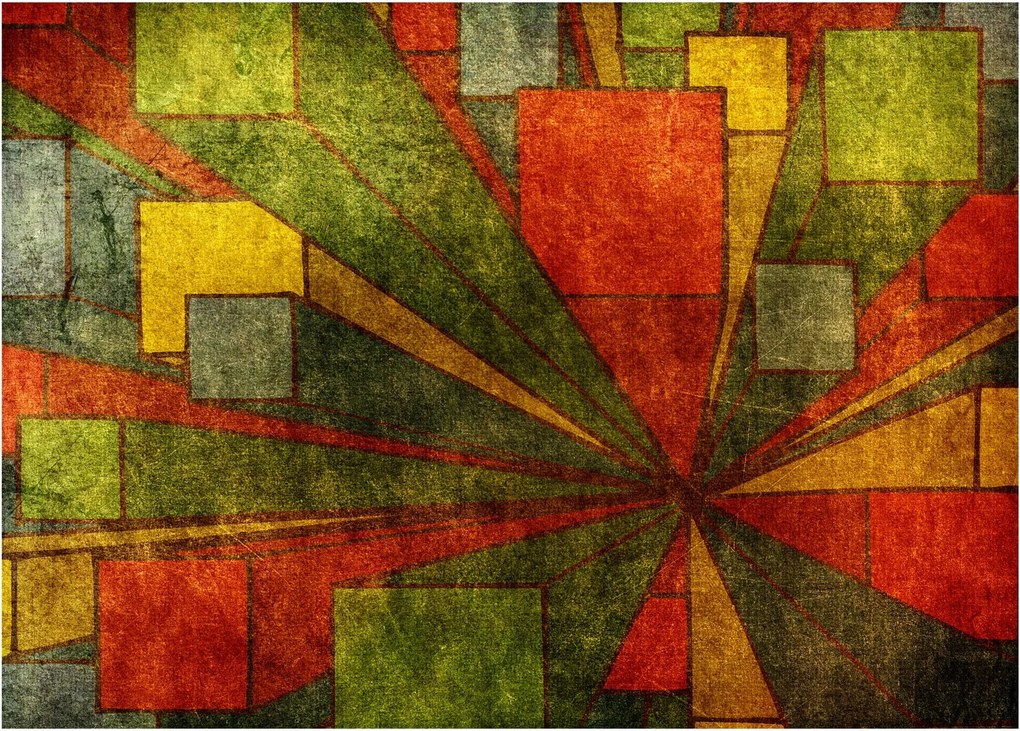 Obraz geometrické abstrakcie (70x50 cm)