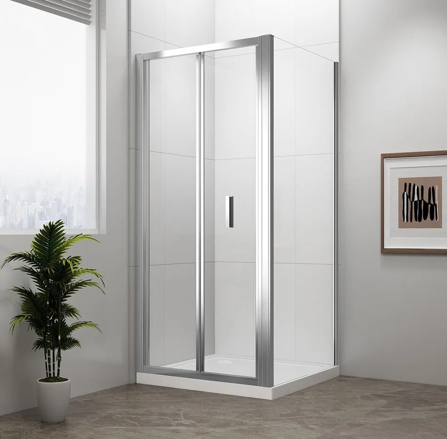 Polysan Polysan, EASY štvorcová sprchová zástena 800x800mm, skladacie dvere, L/R varianta, číre sklo, EL1980EL3215