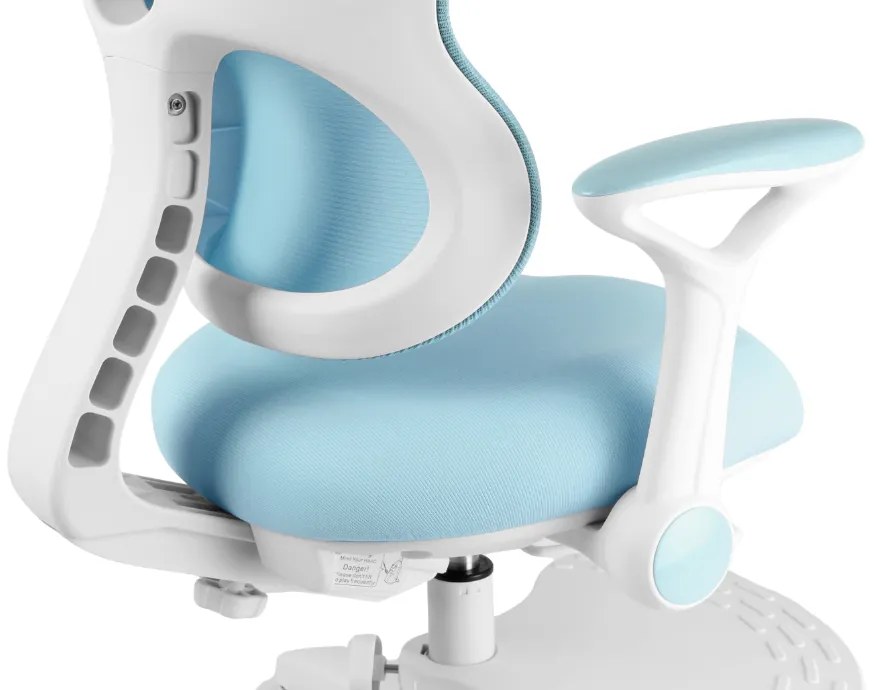 Detská rastúca stolička Neoseat JUNI 006 — látka, prateľný poťah, modrá