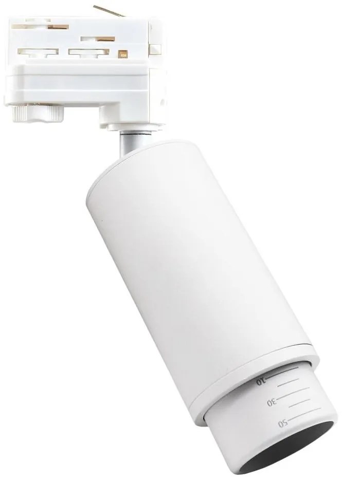 Bodové svietidlo do 3-fázového lištového systému MICA 1xGU10/25W/230V biela