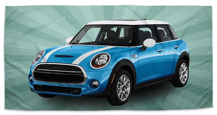 Sablio Uterák Mini sedan Zelené pozadie - 30x50 cm