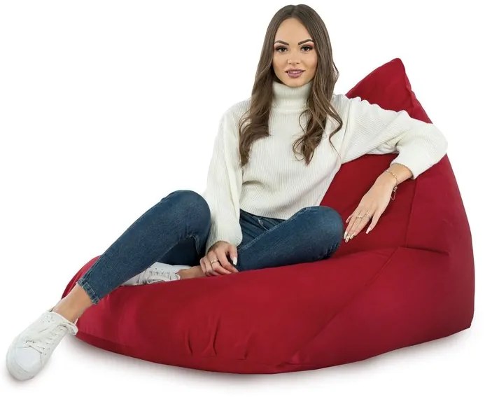 Sedací vak Bermudy Plyš Farba: Červený