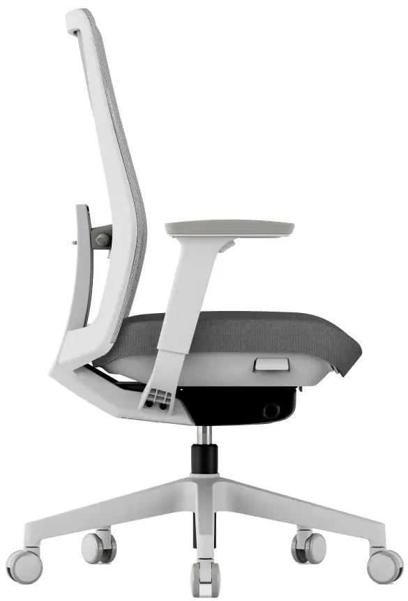 OFFICE MORE -  OFFICE MORE Kancelárska stolička K10 WHITE šedá