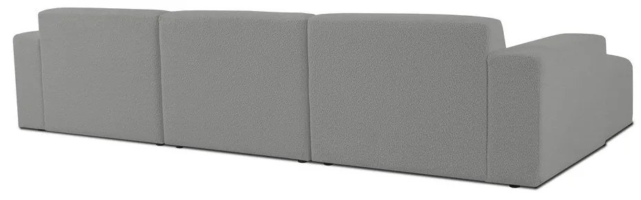 Sivá rohová pohovka z textílie buklé (ľavý roh) Roxy – Scandic