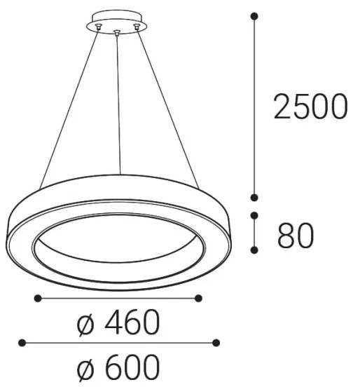 LED2 - LED Stmievateľný luster na lanku SATURN LED/50W/230V 3000K/4000K čierna