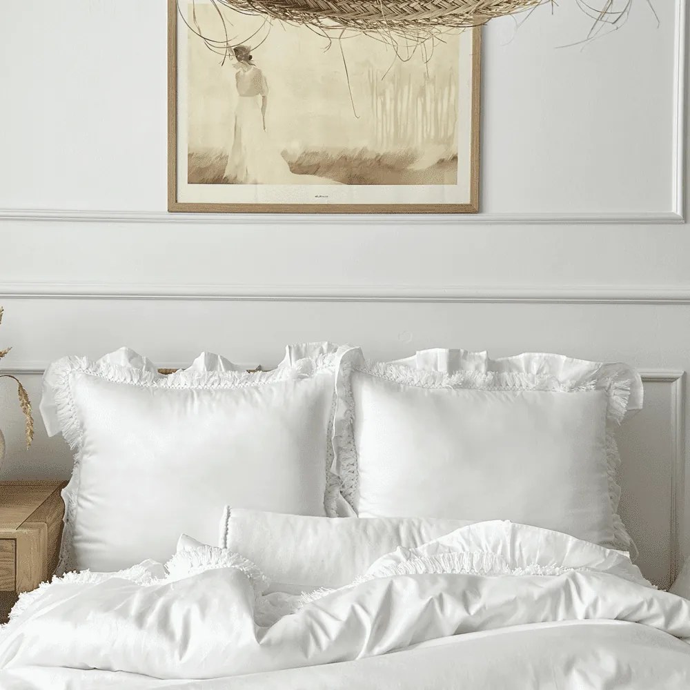 Boho obliečky pre dospelých biela 160x200cm