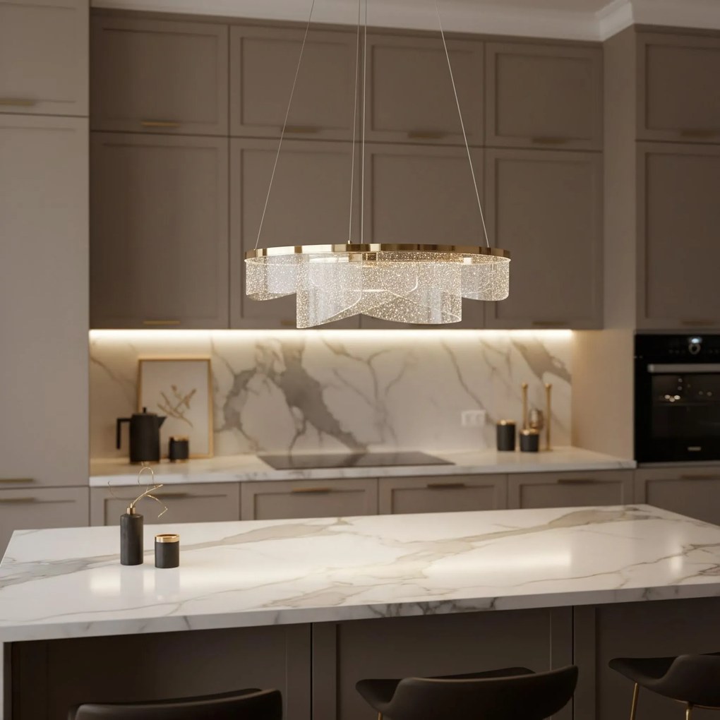 Toolight Toolight, stropné svietidlo 50cm, 57W, 4000K, 4000lm, LED G138-CP, zlatá, OSW-02622