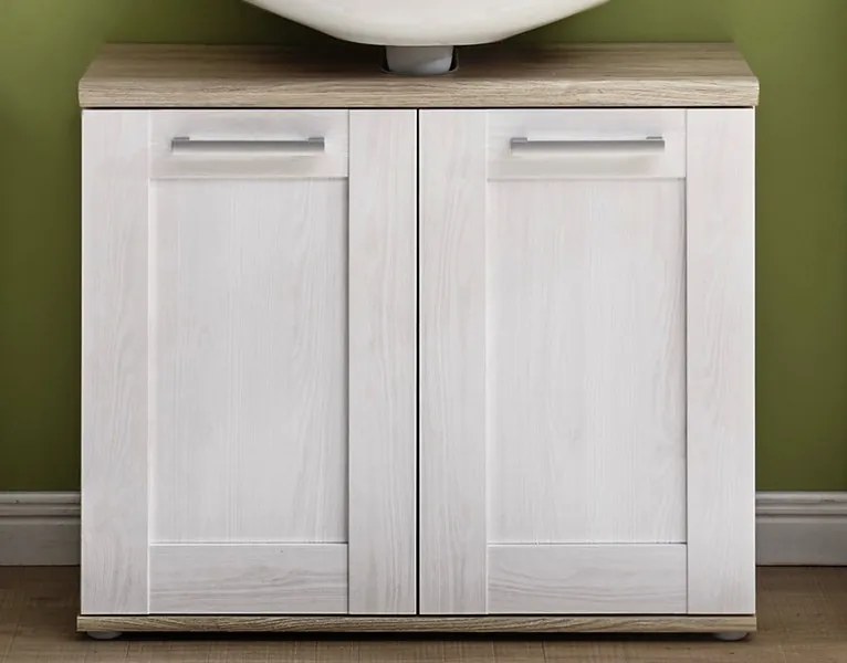 Kúpeľňová skrinka pod umývadlo Romance, smrekovec/dub