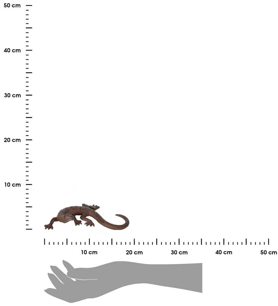 Záhradná liatinová figúrka Lia, 18 cm, hnedá