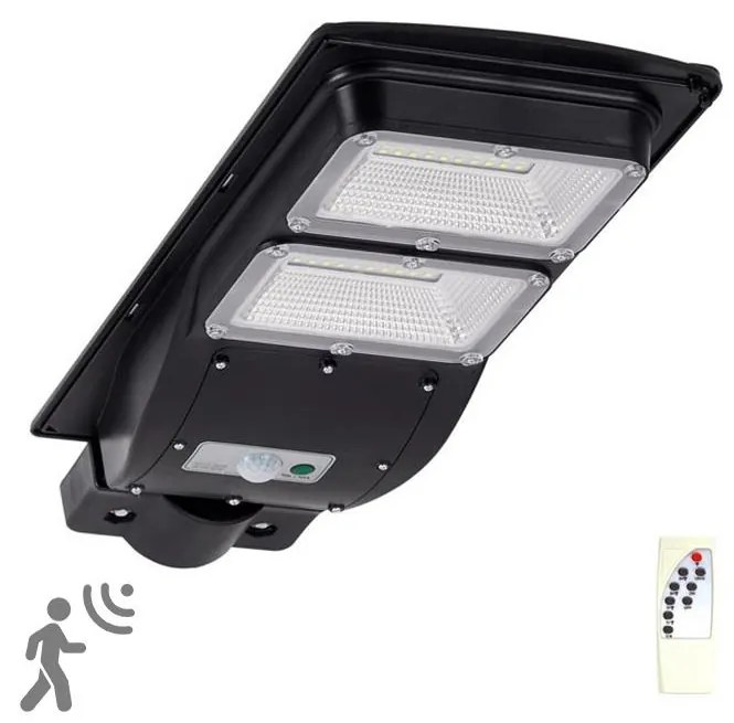 Polux LED Solárna pouličná lampa so senzorom STREET 2xLED/6W/3,2V IP65 + DO SA1569