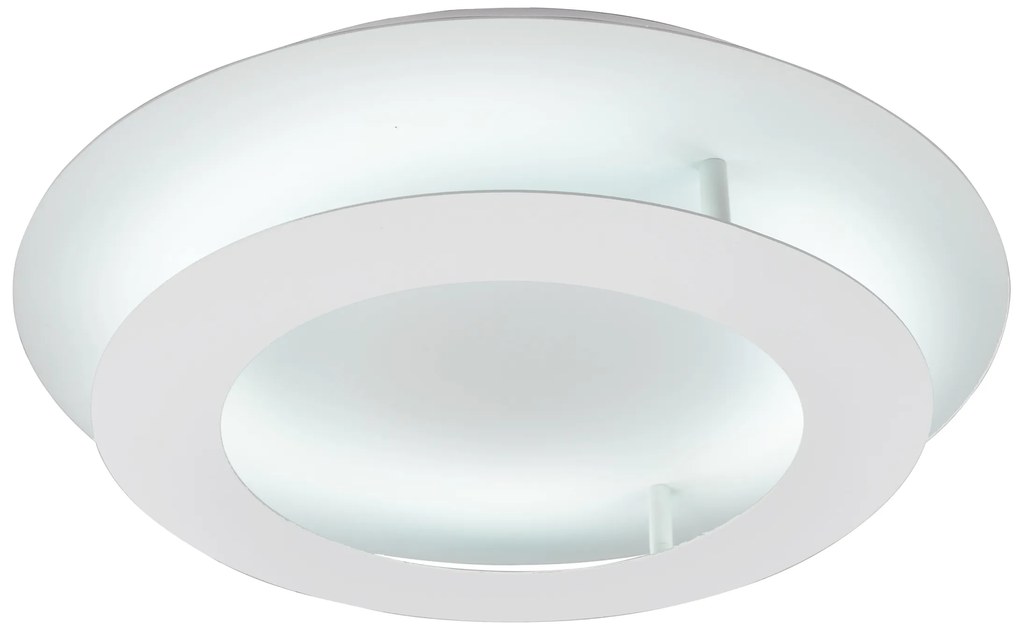 CLX Moderné stropné LED osvetlenie GIOIA DEL COLLE, 18W, teplá biela, 40cm, okrúhle, biele
