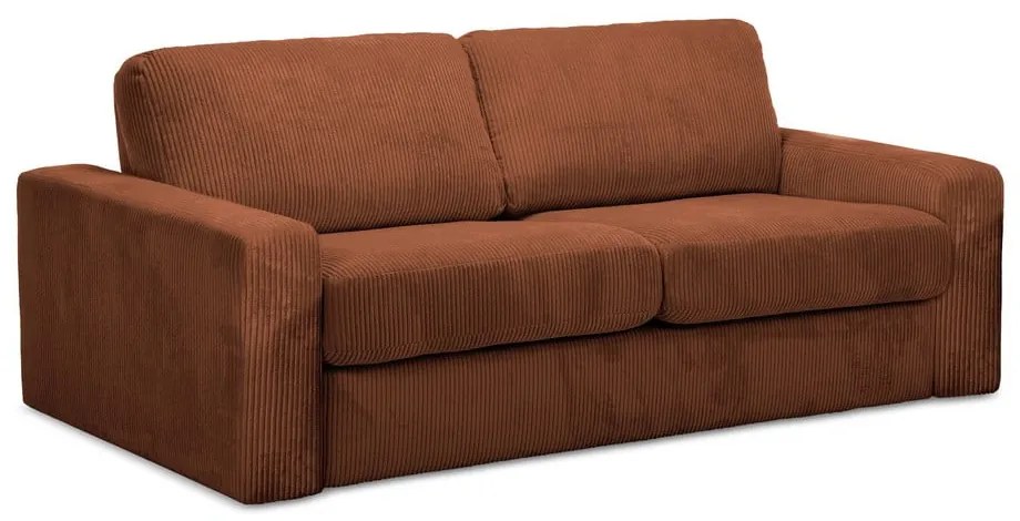 Terakotová menčestrová rozkladacia pohovka 195 cm Nona – Makamii