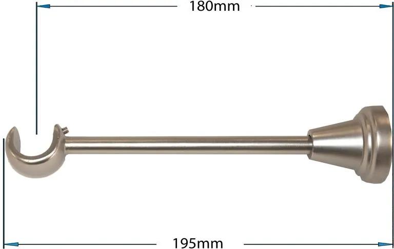 Garniže 19mm - jednoradové - RIMINY - satin