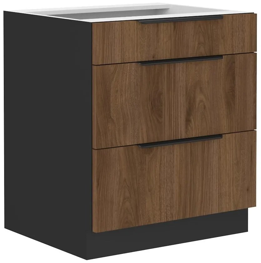 Kuchynská skrinka Monza orech okapi 60d 3s bb