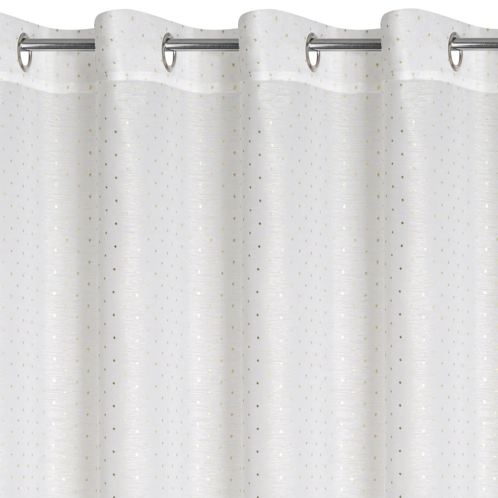 ZÁCLONA NA KRÚŽKOCH SIBEL 300X160 CM BIELA