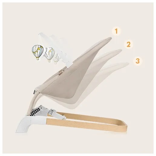 Lionelo - Detská hojdačka LILAC béžová