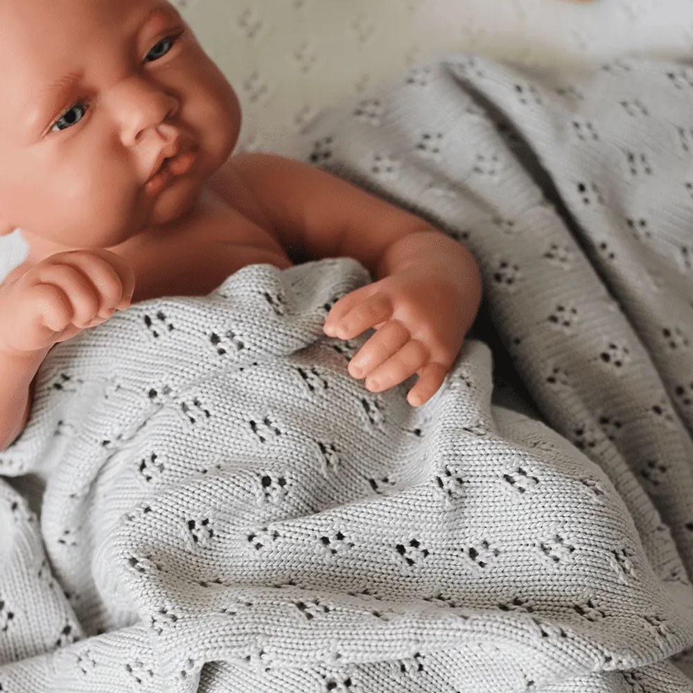 Bambusová prikrivka svetlo šedá 80×100 cm