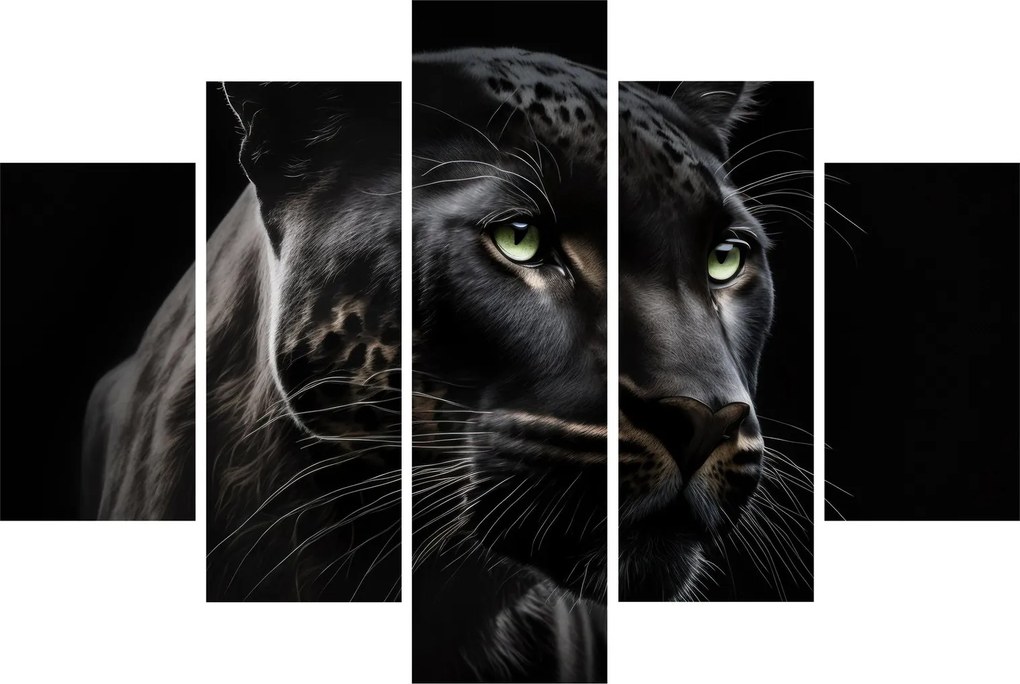 Obraz - Čierny panter (150x105 cm)