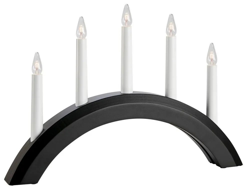 Markslöjd 705955 - Vianočný svietnik AVENTO 5xE10/3W/230V čierna