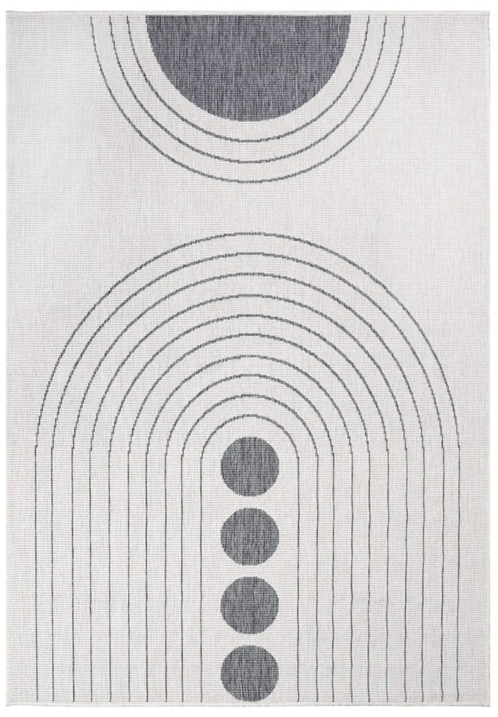 Dekorstudio Obojstranný koberec na terasu DuoRug 5739 - sivý Rozmer koberca: 80x150cm