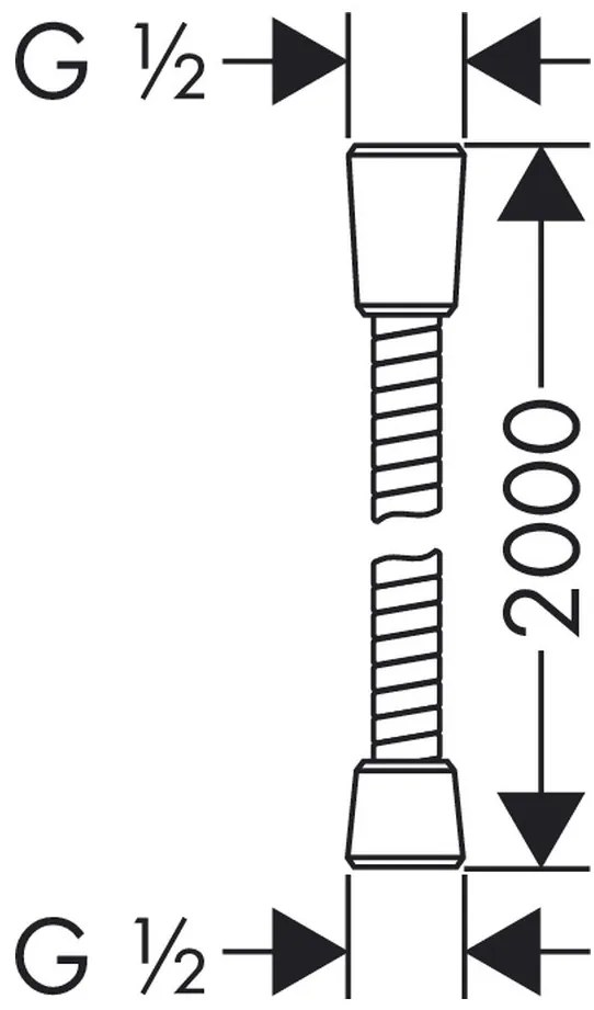 Hansgrohe Sensoflex, kovová sprchová hadica 2000 mm, chrómová, HAN-28134000