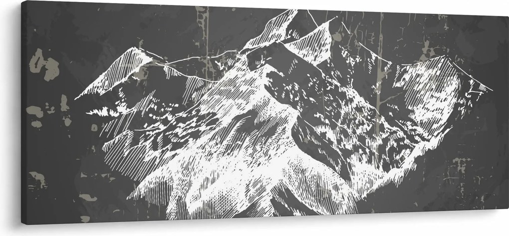 Obraz - Ilustrácie hôr (120x50 cm)