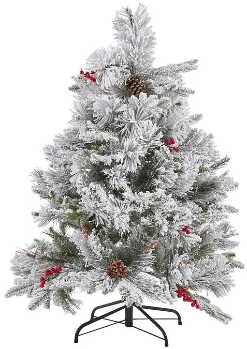 Zasnežený vianočný stromček 120 cm biely MASALA Beliani