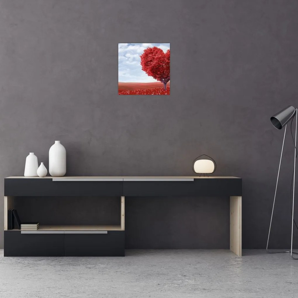 Červené srdce - obraz