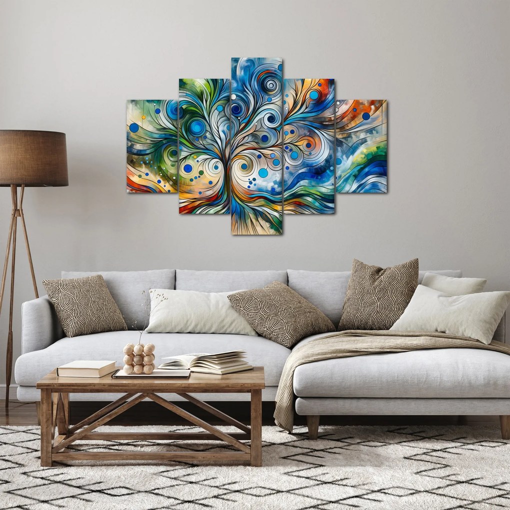 Obraz – Farebný energetický strom (150x105 cm)