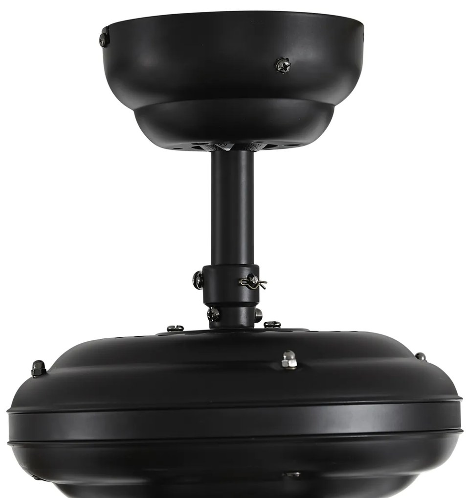 Stropný ventilátor čierny 107,5 cm s ťahovým spínačom - Mistral Busa