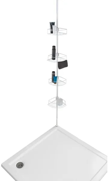 WENKO 26015100 - Rohová polica DOLCEDO 31x230 cm nerez/biela