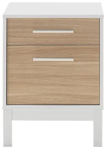 Nočný stolík 60x45 cm biela/hnedá