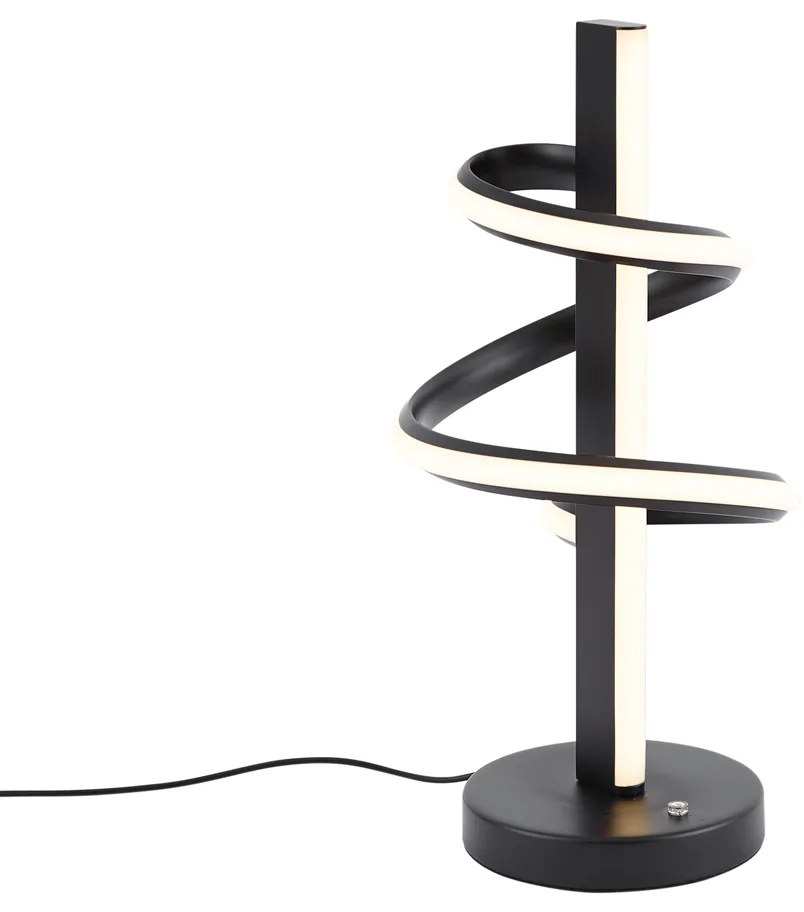 Dizajnová stolná lampa čierna vrátane LED stmievateľná s 3-stupňovým spínačom - Rolla