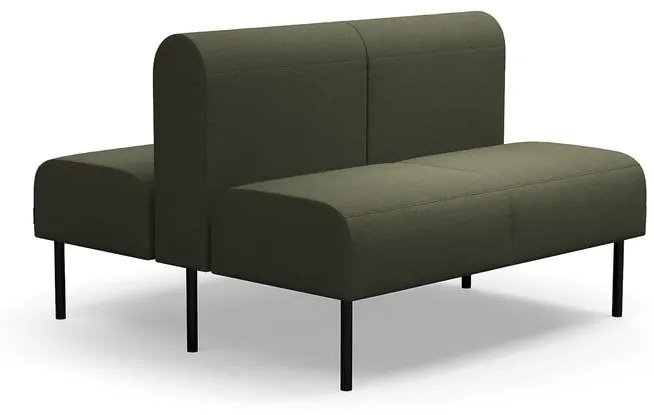 Modulárna pohovka VARIETY, 2 miestna, double, látka Blues CSII, olivová