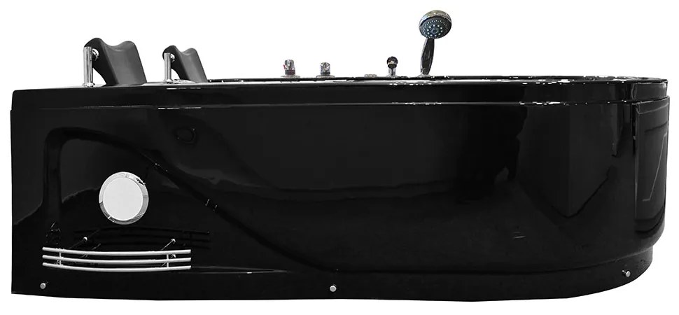M-SPA - Ľavá kúpeľňová vaňa s hydromasážou TURBO PLUS SPA 180 x 120 x 54 cm (MSPA1631B-TURBO+ -L)