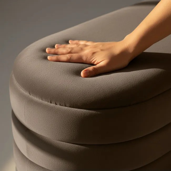 Taburetka PUFFO hnedá