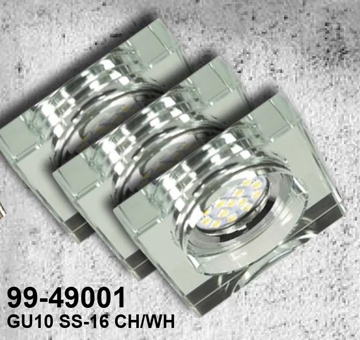 CLX Súprava 3x LED podhľadové osvetlenie ZAVIOS, 3xGU10, 3W, hranaté, číre